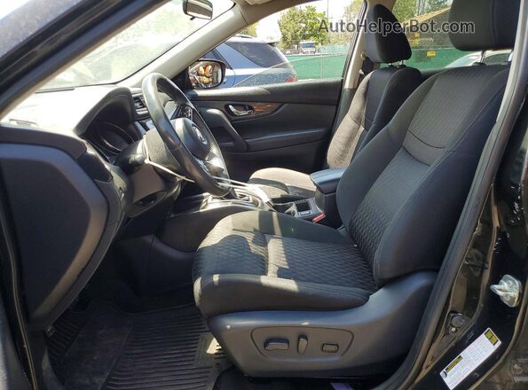 KNMAT2MV7JP501859 2018 NISSAN ROGUE Black Widok wnętrza z przodu