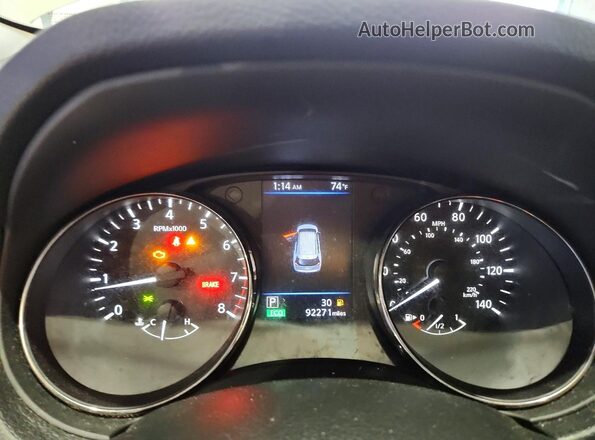 KNMAT2MV7JP562905 2018 NISSAN ROGUE White Instrument cluster view