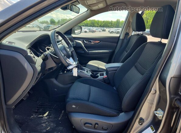 KNMAT2MV7KP533048 2019 NISSAN ROGUE Gray Widok wnętrza z przodu