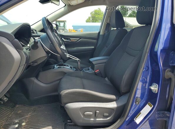 KNMAT2MV7KP537925 2019 NISSAN ROGUE Blue Widok wnętrza z przodu