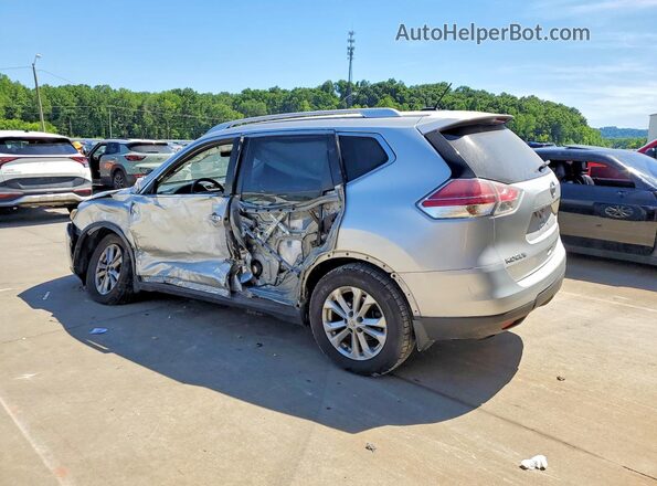 KNMAT2MV8GP614440 2016 NISSAN ROGUE Silver Задня ліва чверть