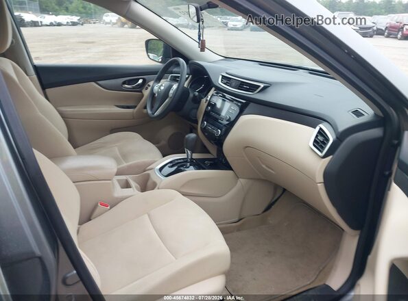 KNMAT2MV8GP640715 2016 NISSAN ROGUE Gray წინა სალონის ხედი