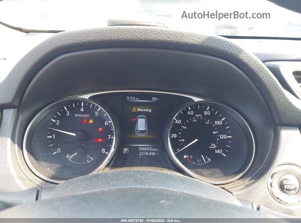 KNMAT2MV8GP640830 2016 NISSAN ROGUE Black Widok tylnych siedzeń