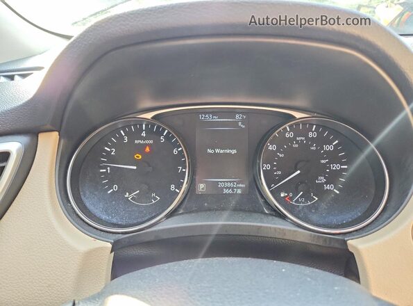 KNMAT2MV8GP643257 2016 NISSAN ROGUE Gray Вид щитка приладів