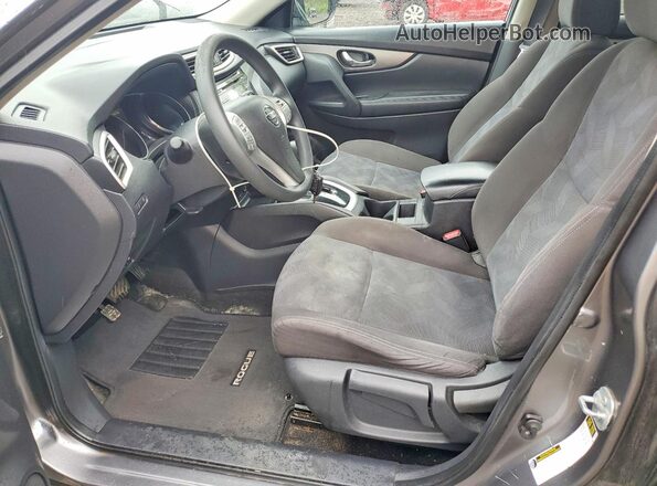 KNMAT2MV8GP648104 2016 NISSAN ROGUE Gray Widok wnętrza z przodu