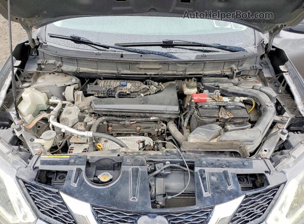 KNMAT2MV8GP648104 2016 NISSAN ROGUE Gray Widok komory silnika