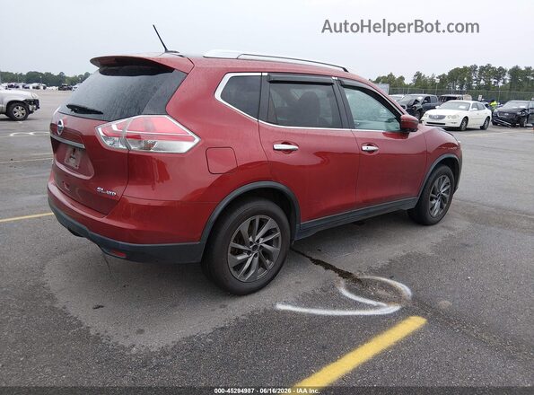 KNMAT2MV8GP690370 2016 NISSAN ROGUE Red Задня права чверть