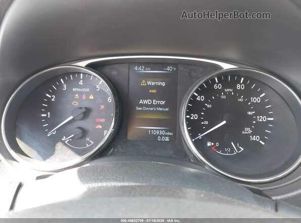 KNMAT2MV8GP716949 2016 NISSAN ROGUE Red Հետևի նստատեղերի տեսք