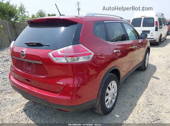 KNMAT2MV8GP728082 2016 NISSAN ROGUE Red Задня права чверть