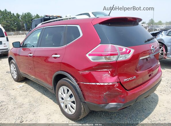 KNMAT2MV8GP728082 2016 NISSAN ROGUE Red Задня ліва чверть
