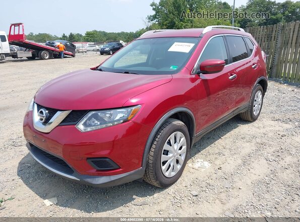 KNMAT2MV8GP728082 2016 NISSAN ROGUE Red Передня ліва чверть