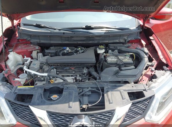 KNMAT2MV8GP728082 2016 NISSAN ROGUE Red Вид ззаду