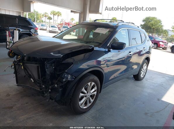 KNMAT2MV8GP734397 2016 NISSAN ROGUE Blue Przód lewy