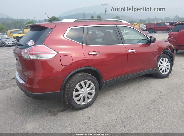 KNMAT2MV9GP598099 2016 NISSAN ROGUE Red Trasero derecho