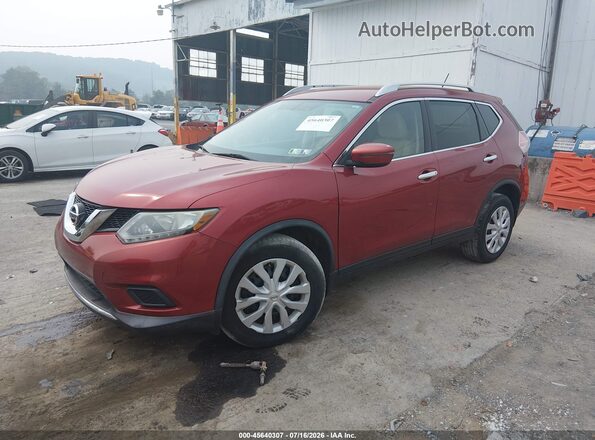 KNMAT2MV9GP598099 2016 NISSAN ROGUE Red Vista tres cuartos delantera izquierda