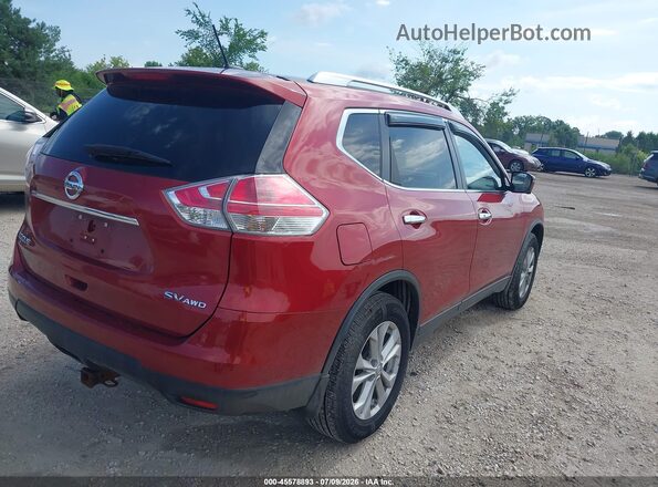 KNMAT2MV9GP621817 2016 NISSAN ROGUE Red უკანა მარჯვენა