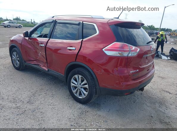 KNMAT2MV9GP621817 2016 NISSAN ROGUE Red უკანა მარცხენა