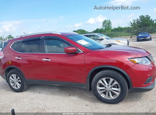 KNMAT2MV9GP621817 2016 NISSAN ROGUE Red უკანა სალონის ხედი