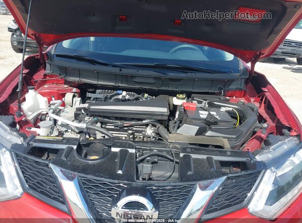 KNMAT2MV9GP621817 2016 NISSAN ROGUE Red უკანა ხედი