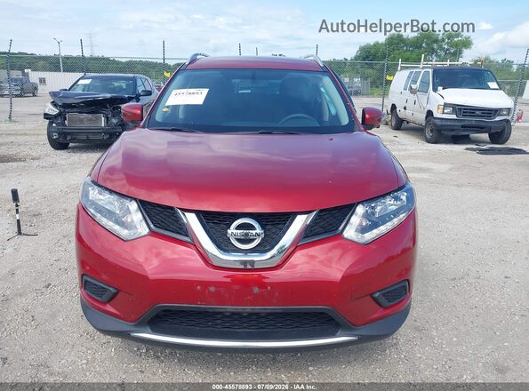 KNMAT2MV9GP621817 2016 NISSAN ROGUE Red ხელსაწყოთა პანელის ხედი