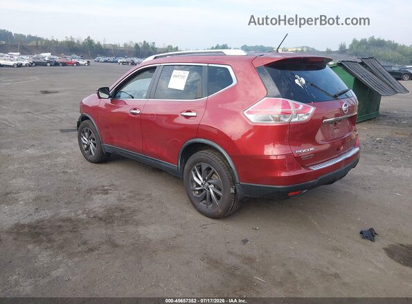 KNMAT2MV9GP685050 2016 NISSAN ROGUE Red Հետևի ձախ
