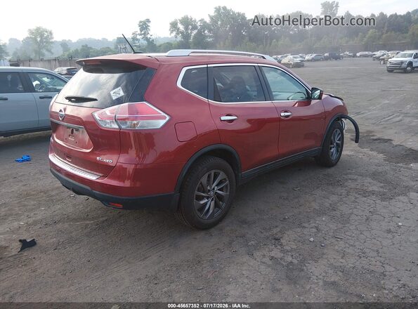 KNMAT2MV9GP685050 2016 NISSAN ROGUE Red Հետևի աջ