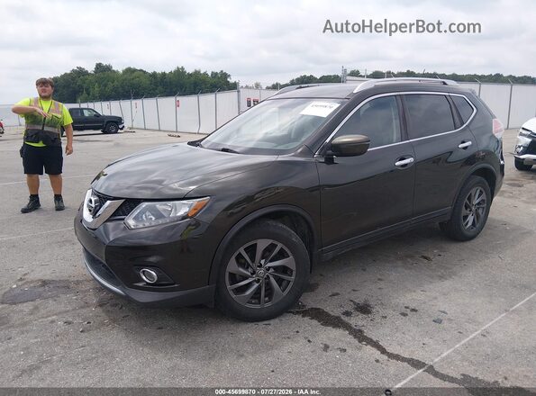 KNMAT2MV9GP687039 2016 NISSAN ROGUE Black Передня ліва чверть