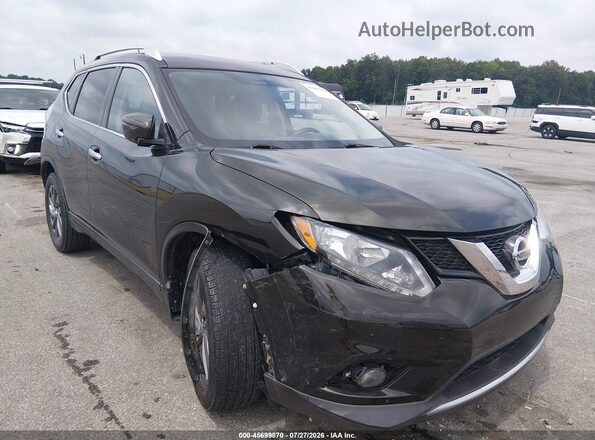 KNMAT2MV9GP687039 2016 NISSAN ROGUE Black Вид спереду
