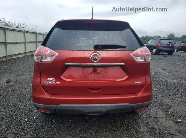 KNMAT2MV9GP729659 2016 NISSAN ROGUE Brown Rear view