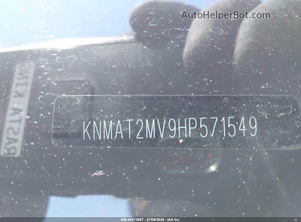 KNMAT2MV9HP571549 2017 NISSAN ROGUE White Вид підкапотного простору