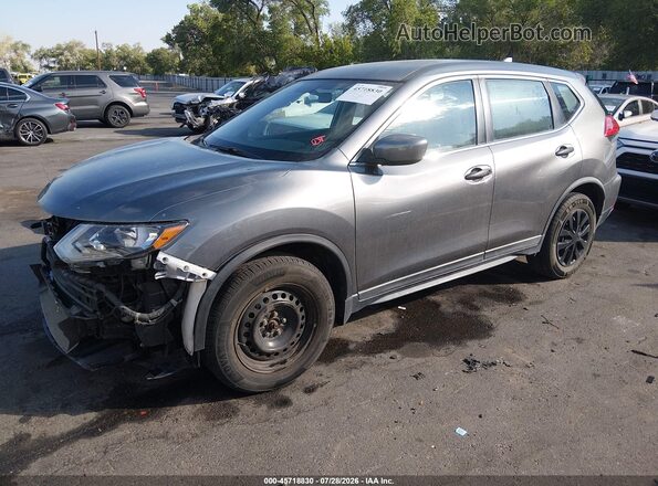 KNMAT2MV9HP572149 2017 NISSAN ROGUE Gray Առջևի ձախ երեք քառորդ տեսարան