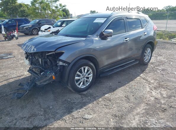 KNMAT2MV9JP591922 2018 NISSAN ROGUE Gray Առջևի ձախ երեք քառորդ տեսարան