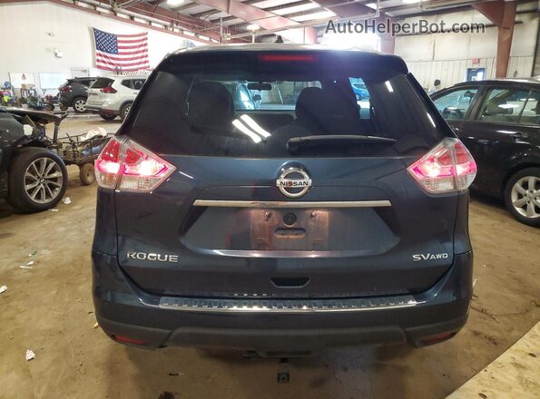 KNMAT2MVXGP614682 2016 NISSAN ROGUE Blue უკანა ხედი