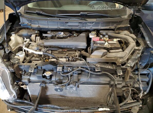 KNMAT2MVXGP614682 2016 NISSAN ROGUE Blue ძრავის განყოფილების ხედი