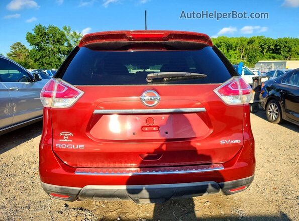 KNMAT2MVXGP621809 2016 NISSAN ROGUE Red Widok z tyłu