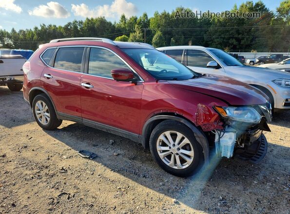 KNMAT2MVXGP621809 2016 NISSAN ROGUE Red Przód prawy