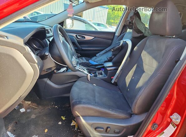 KNMAT2MVXGP621809 2016 NISSAN ROGUE Red Widok wnętrza z przodu