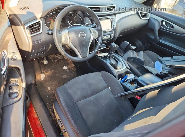 KNMAT2MVXGP621809 2016 NISSAN ROGUE Red Widok deski rozdzielczej