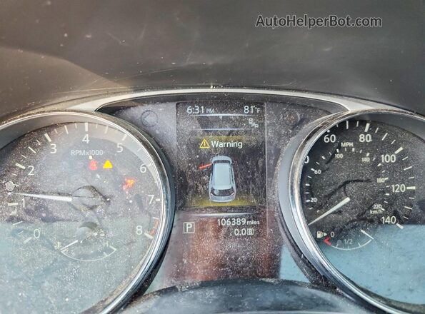 KNMAT2MVXGP621809 2016 NISSAN ROGUE Red Widok zestawu wskaźników