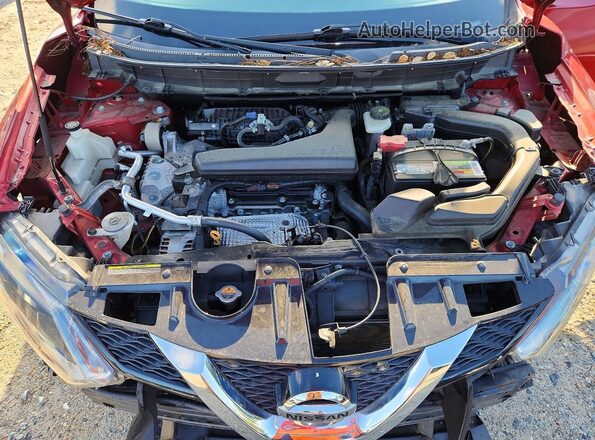 KNMAT2MVXGP621809 2016 NISSAN ROGUE Red Widok komory silnika
