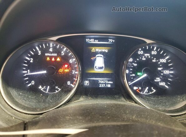 KNMAT2MVXGP689270 2016 NISSAN ROGUE Gray Vista del cuadro de instrumentos