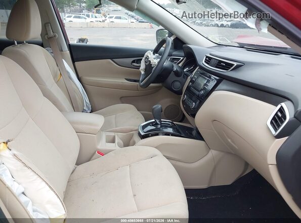 KNMAT2MVXGP692668 2016 NISSAN ROGUE Red წინა სალონის ხედი
