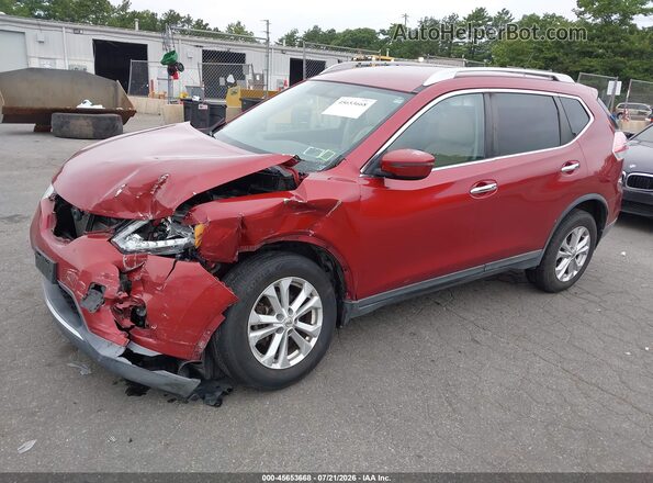KNMAT2MVXGP692668 2016 NISSAN ROGUE Red წინა მარცხენა ხედი სამი მეოთხედიდან