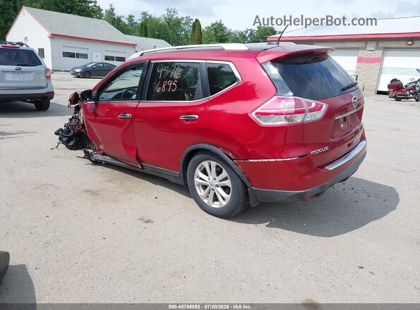 KNMAT2MVXGP723059 2016 NISSAN ROGUE Maroon Tył lewy