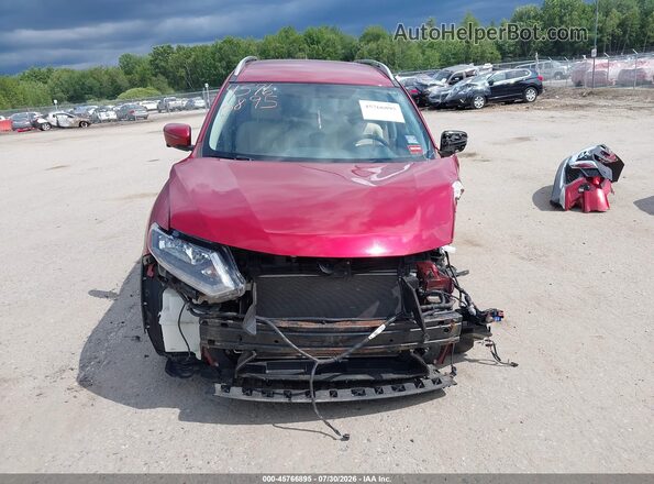 KNMAT2MVXGP723059 2016 NISSAN ROGUE Maroon Widok wnętrza z tyłu