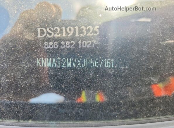 KNMAT2MVXJP567161 2018 NISSAN ROGUE Gray Vista de la etiqueta del VIN