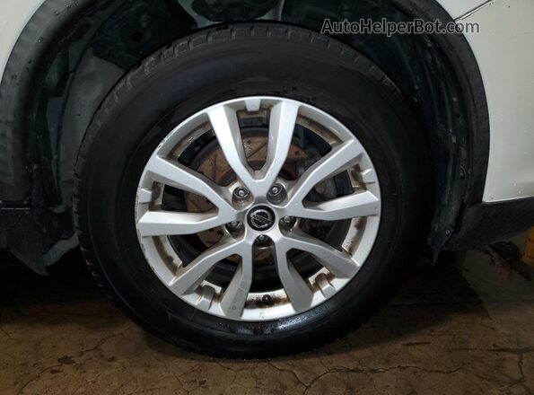 KNMAT2MVXJP596840 2018 NISSAN ROGUE White VIN კოდის სტიკერის ხედი