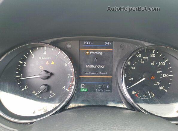 KNMAT2MVXJP620067 2018 NISSAN ROGUE Gray Սարքավորումների վահանակի տեսք