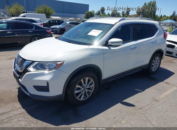 KNMAT2MVXKP536199 2019 NISSAN ROGUE White წინა მარცხენა ხედი სამი მეოთხედიდან