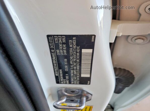 LPSED3KA1ML008249 2021 POLESTAR 2 White Widok naklejki z numerem VIN